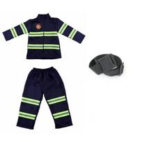 Vaikams Gaisrininko Cosplay Kostiumas Berniukams Mergaitėms Helovino Karnavalo Šventė Sam Gaisrininko Uniforma Darbo Drabužis Kalėdinė Dovana Kids120cm ruda