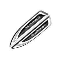 2 vnt. Automobilio stiliaus cinko lydinio sparno ženklelis dešinė ir kairė pusė, sparno emblema Volkswagen VW Golf Passat Polo GTI Tiguan 4Motion Xy6 gray