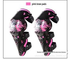 Breathable All-Season Anti-Fall Knee Pads for Racing and Off-Road Vehicles One Size rožinė