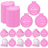 36 Pcs Inspirational Gift Mini Compact Mirrors Bulk Small Pocket Purse Mirror Pink Portable Round Makeup Mirror Employee Appreci armijos žalia spalva