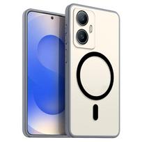Magnetinis geležies žiedas telefono dėklas, skirtas realme C55, matinės spalvos, minkštas TPU, atsparus smūgiams dangtelis realme C55 beige