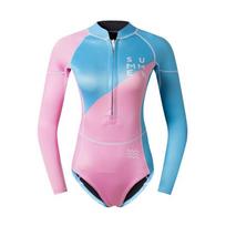 Womens Full-Body Wetsuit Freediving Snorkeling Swimming Warm Thermal Long Sleeve One-Piece With Leg Cover XS