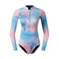 Womens Full-Body Wetsuit Freediving Snorkeling Swimming Warm Thermal Long Sleeve One-Piece With Leg Cover S