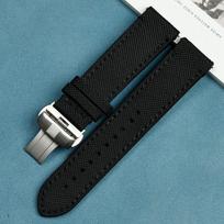 21mm Seastar 1000 Kvarcinė / Automatinė serija T120407A Drobės Nailono Laikrodžio Dirželis apyrankės dirželis Laikrodžio Dalys Vyriškas Tissot T120 Silver Buckle juoda