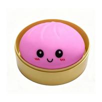 High-Quality 4Pcs Squishy Dumpling Stress Ball, Dumpling Squishy Toy Shape Hand Relaxation Toy, Party Favor Gift For Friends pink