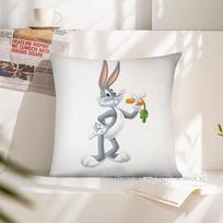 Animacinių filmų L-Looney Tunes veikėjų pagalvės užvalkalas Kvadratinės pagalvės užvalkalas Miegamojo, sofos, svetainės dekoravimas Atsitiktinis pagalvės užvalkalas 18x18Inch