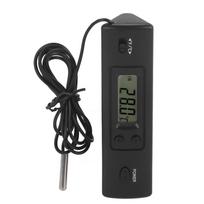 LCD Digital Temperature Meter Thermometer Double Probes Clear Display High Accuracy Easy for Refrigerator and More black