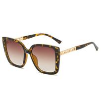 Protective Eyewear Fashion Big-frame Quadrate Sun shades Women Classic Big Frame Women Sun Eyewear Decoration Outdoor Eyeglasses beige