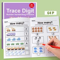 Preschool Math and Logic Workbook: Fill-in-the-Blanks for Pattern Recognition and Early Education CE+CPC Certified pink