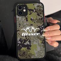 Blaser Usa Šautuvai IPhone 16 15 14 Plus 13 12 11 Pro Max X XS MAX Skaidrus Matinis Atsparus Smūgiams Dangtelis iphone 16pro max gray