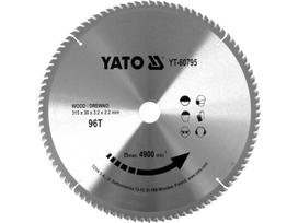 Pjovimo diskas medienai Yato YT-60795; 315x3,2x30,0 mm; Z96