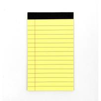 American Style A7 Color Sticky Note Pad, Tearable, Non-Adhesive, 30 Lined Sheets, Portable Draft Notebook. 30 Sheets geltona