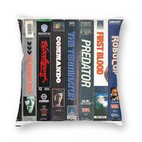 80S Action Movies Vintage Vhs Square Pillowcase Polyester Linen Velvet Creative Decor Pillow Case Home Cushion Cover Peach skin 45*45(CM)-1Pcs
