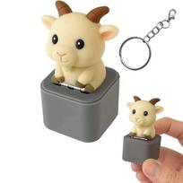 Gyvūnėlio Clicker Raktų pakabukas Klaviatūros Garsą Leidžiantis Žaislas Sensory Žaidimų Pakabukas Suaugusiems Lamb beige