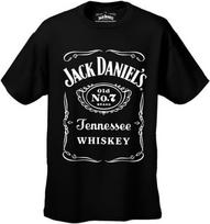 Jack Daniel's Old No.7 Tennessee viskio etiketės marškinėliai L gray
