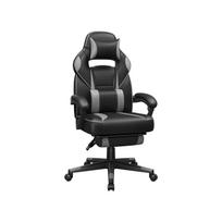 SONGMICS Gaming Chair Desk Chair with Footrest, Office Chair with Headrest and Lumbar Cushion, Height-Adjustable, Ergonomic, 90-135° Tilt Angle juoda