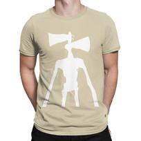 Siren Head White Poster Graphic Funny 100 Cotton Tshirt Siren Head Tops Tees For Unisex 4XL beige