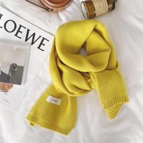 Madingi kašmyro šalikai Moteriški žieminiai kaklaskarės ir įklotai Hidžabų antklodė Moterims Storas kaklaskaras Bufanda Pashmina Long Echarpe 135-175CM yellow