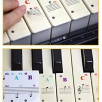 Klavišų lipdukai 88/61/54/49/37 klavišams Pianino lipdukas Skaidrus one size gray