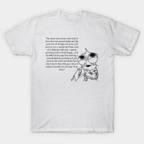 Asian Size Cotton Unisex Tshirt Print T-shirt Shark Tales Shrimp Quote T-shirt No-Cut Print Regular Fit S (45-50kg) gray