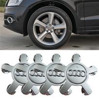 4 vnt. 135 mm automobilio stiliaus ratlankio centras 4F0601165N juodai-pilkas Skirtas QUTTRO Audi A1 A3 A4 A5 A6 A7 Q3 Q5 Q7 TT B5 B6 B7 8P 8V gray