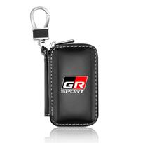 Automobilio raktų laikiklis Dėklas Piniginė Namų tvarkytojo Raktų dėklas Mini kortelių dėklas Toyota GR GTR GAZOO Racing logotipui Auris Pruis RAV4 CHR Corolla CAMRY black-GR black