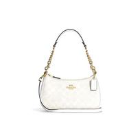 COACH Teri 25 Monogram Shoulder Bag Medium Women's White (Unisex) Handbags CA548 IMRFF Size: one size Package: 1 white