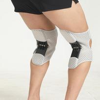 Sports Knee Pads Patella Up and Down Stairs Mountaineering Squat Knee Booster Joint Pressure Fixation Leg Pads Knee Assist L size beige
