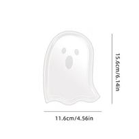 Mielas patvarus PP plastikinis užkandžių padėklas Helovino saldainių plastikinė lėkštė vaiduoklis moliūgų šikšnosparnis saldainių padėklas 1PC white