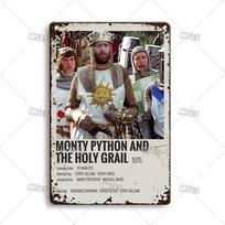 MISES Comedy Film Monty Python and the Holy Grail Metal Poster Vintage Metal Sign Wall Metal Plate Bar Studio Club Metal Plaque 20x30cm