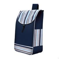 Sulankstomas pirkinių vežimėlis, Atsarginis maišelis, Vežimėlis, Maišelis su šonine kišenė, Kasdienis Blue Black white