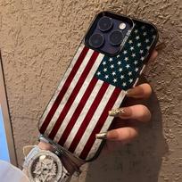 JAV Vėliavos Amerikietiškas Telefono dėklas iPhone 17,16,15,14,13,12,11,Pro,XS,Max,Plus,Mini,SE Juodas Cukraus Matinis Smūgiams Atsparus Dangtelis iPhone13mini black