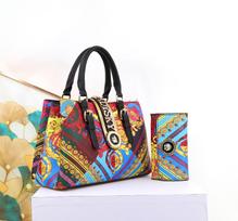 Super Product Newest Lady Tote Bag Large Capacity Multi-partition Layer Tote Women's Bag Exquisite Printed Female Handbag Sets (30cm<Max Length<50cm) black