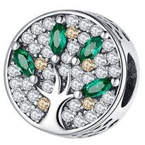 Charms Do Pandora Pave Drzewo Rodziny Srebro 925 gray