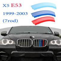 3vnt Automobilių grotelių apdailos juostelė BMW X1 X2 X3 X4 X5 X6 X7 E84 F48 F49 F39 E83 F25 G01 F26 G02 E70 F15 E53 G05 E71 E72 F16 G06 G07 gray