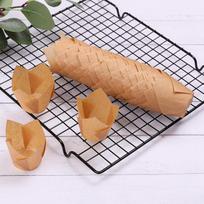 150 Pieces Mini Baking Cups Tulip Baking Cups Cupcake Liners Muffin Liners for Wedding Birthday Parties beige