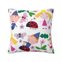 B-Ben And H-Holly Dreamy World Pillow Cover Cushion Cover Design Pillow Case Novelty Pillowcases For Sofa Home Decoration 30X30CM white