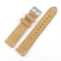 Suede odos laikrodžio dirželis 18mm 19mm 20mm 21mm 22mm 24mm Pilkas Vintažinis Juostelės Pakeitimas Apyrankė Rankų darbo Siuvimas Laikrodžio dirželis 22mm silver buckle smėlis