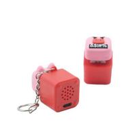 Real Sound Piggy Button Keychain Dog/cow Shape Adult Keyboard Clicky Keychain  For Kids Adults Gift Dog beige