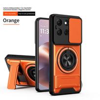 Armor Phone Case For Motorola Moto G56 G86 5G Cover Lens Protection Magnetcic Ring Stand Holder Back Shell Fundas Motorola Moto G86 oranžinė
