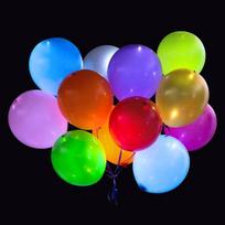 5 vnt. Latekso šviečiantys balionai su LED lemputėmis Mirksintys balionai Gimtadieniui Vestuvių šventei mixed colorful balloons red