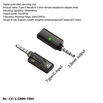 Type C Female To 3.5Mm Male Aux Audio Adapter Headphone Aack Converter Cd Player Audio Car Aux For Iphone 17 16 Samsung Laptop A3