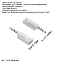 Type C Female To 3.5Mm Male Aux Audio Adapter Headphone Aack Converter Cd Player Audio Car Aux For Iphone 17 16 Samsung Laptop A1