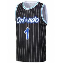 Retro Orlando 1 Penny Hardaway Krepšinio marškinėliai Mėlyni Balti Dryžuoti Vintažiniai Sportiniai Drabužiai Laisvalaikio 3D Liemenė Vaikams ir Vyrams Moterims L