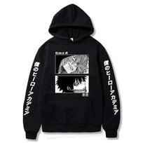 2026 Hot Sale Anime My Hero Academia Midoriya Izuku All Might Hoodie Unisex Hip Hop Streetwear Oversized Sweatshirt Trendy Streetwear for Daily Looks XXXL black