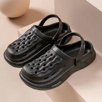 Summer Hole Batai Vyriški Moteriški EVA Kieti Paplūdimio Sneakers Minkšti Lauko Sodas Neslystančios Šlepetės Pora Mada Kasdieniai Baotou Sandalai 44-45 black
