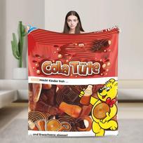 Haribo saldainių pledai Šilti naujoviški pliušiniai patalynės užtiesalai sofai lovai Dekoratyvinis flanelinis lovatiesis lovos užvalkalas 40x50in