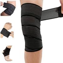 hot! Sports Knee Wrap Breathable Extra Elastic Compression Bandage Brace Support For Wrists Elbows Legs 40cm black
