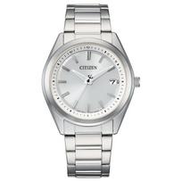 CITIZEN Collection Series 50 Meter Waterproof Solar Quartz Steel Strap 38mm Men's Watch Silver Dial AS1080-65A mėlyna