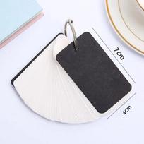 100 Sheets Kraft Paper Blank Flashcards with Binder Rings Spiral Notepads Kids Mini Notebooks Study Cards Book Kawaii Stationery white